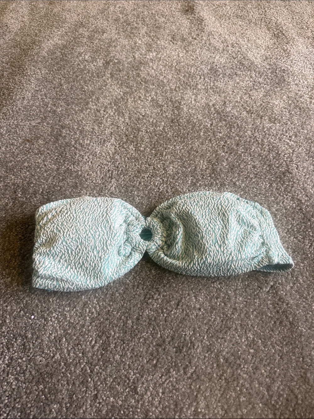 Time and Tru Mint Green Textured Bandeau Bikini Top